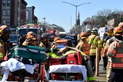 Manhunt after 10 shot in Brooklyn subway attack