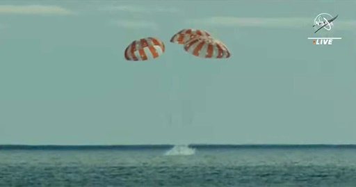 NASA capsule Orion splashes down after record-setting lunar voyage