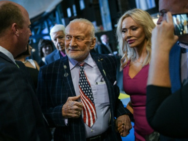 Buzz Aldrin, second man on the Moon, marries on 93rd birthday.jpg