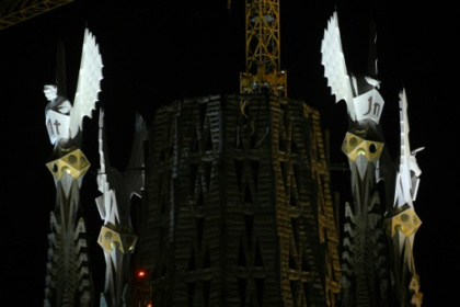 Barcelona's Sagrada Familia lights up new towers.jpg