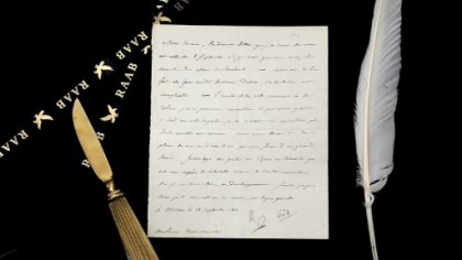 Napoleon letters from Russian campaign on sale as hat bags record.jpg