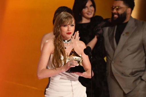 Taylor Swift wins record fourth best album Grammy at star-studded gala
