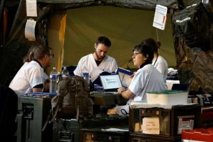 Wounded Gazans get medical care on French hospital ship.jpg