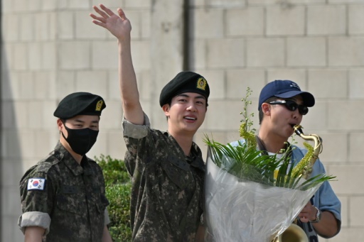 BTS star Jin finishes South Korean military service