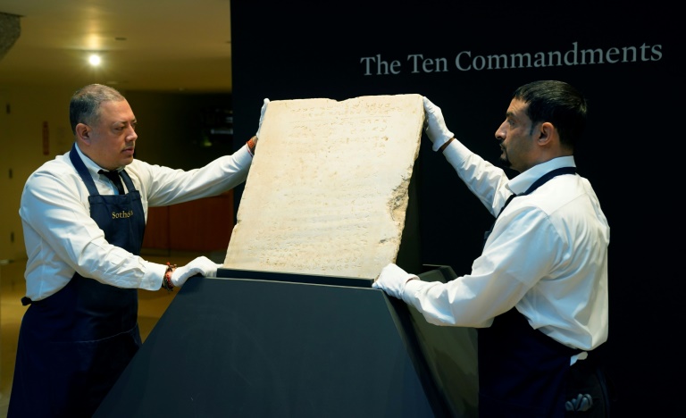 Stone tablet engraved with Ten Commandments sells for $5 million