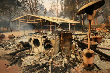 Around 2,000 buildings in the eastern half of Malibu, California, were put under a compulsory evacuation order