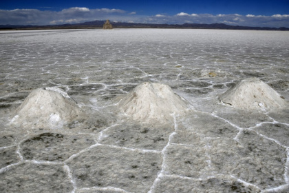 View of Uyuni, the world's largest salt flat, in southern Bolivia, on November 9, 2016