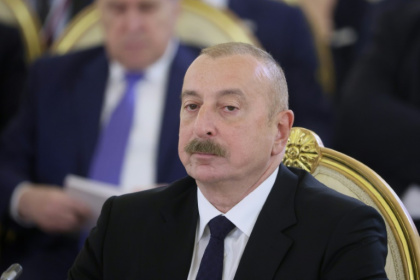 Azerbaijan's Aliyev said the plane which crashed in Kazakhstan was shot at over Russia