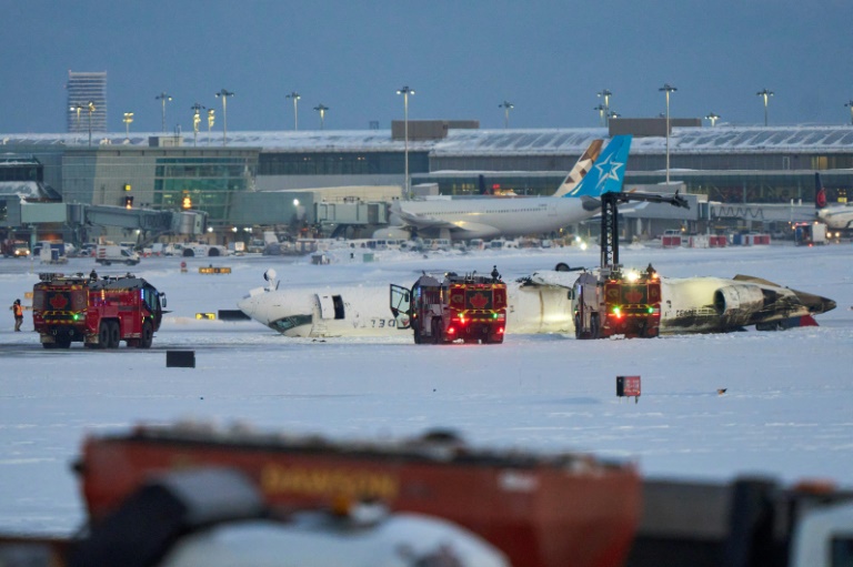 Delta plane flips upside down in Toronto crash, at least 18 injured