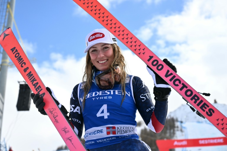 US ski star Shiffrin hits 100 to cement legendary status