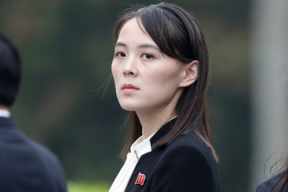 Kim Yo Jong, sister of North Korean leader Kim Jong Un, photographed in Hanoi in November 2022