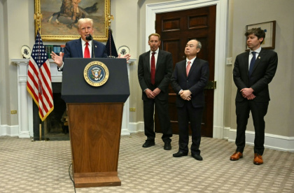 US President Donald Trump announced a major investment to build infrastructure for artificial intelligence led by Japanese giant SoftBank and ChatGPT-maker OpenAI