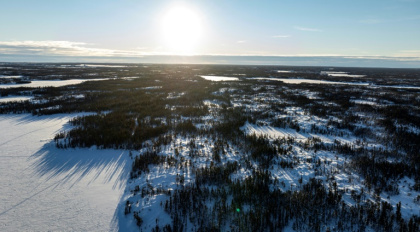 The Canadian Arctic is seen near Yellowknife, capital of the Northwest Territories