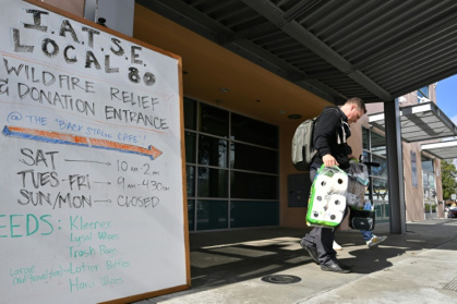 Prop master Dutch Merrick lost his home in the Los Angeles fires and now finds himself relying on a food bank