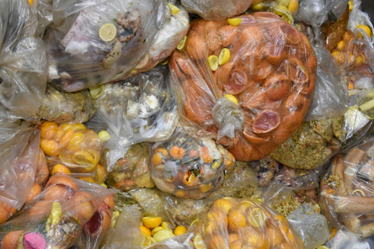 Food waste awaiting treatment in a compost and biogas factory in Stains, north of Paris - Eric PIERMONT (AFP) Food waste awaiting treatment in a compost and biogas factory in Stains, north of Paris - Eric PIERMONT (AFP)