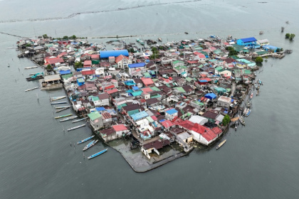 Manila Bay is swallowing the Philippines' Pugad Island, where land subsidence is being exacerbated by rising sea levels - Ted ALJIBE (AFP) Manila Bay is swallowing the Philippines' Pugad Island, where land subsidence is being exacerbated by rising sea levels - Ted ALJIBE (AFP)